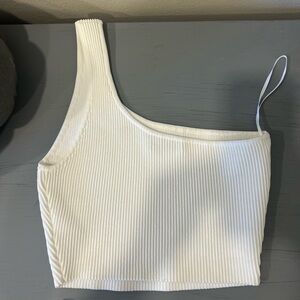 aritzia babaton cropped one shoulder tank